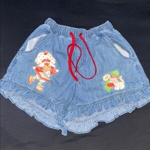Cute Denim Shorts with Cartoon Patches